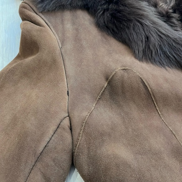 🤎 Luxury Italian Fur Shearling Coat in Chocolate Brown 🤎 - Picture 7 of 17